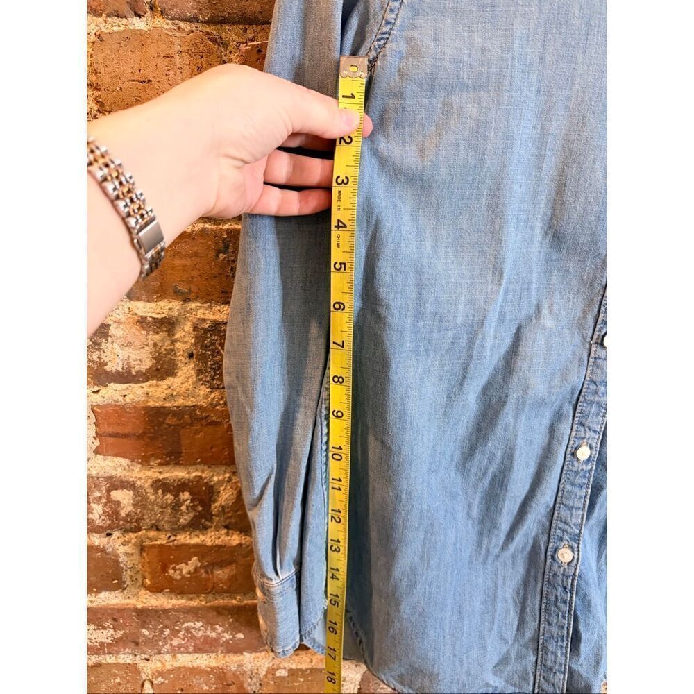 GAP | DENIM Blue Button-up Long Sleeve • Ladies Size XS - Picture 4 of 6